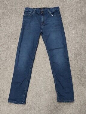 Alberto Luxury T400 Jeans Size 34 Blue Pipe Oeko-tex Regular Fit High Waisted